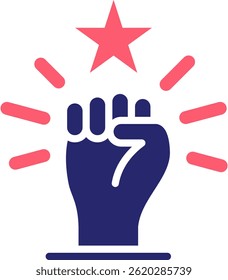 Motivation Icon Fill Vector Illustration