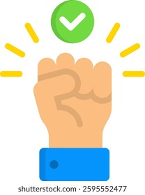 Motivation Icon Flat Vector Illustration