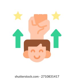 Icono de motivación Ilustración vectorial plana