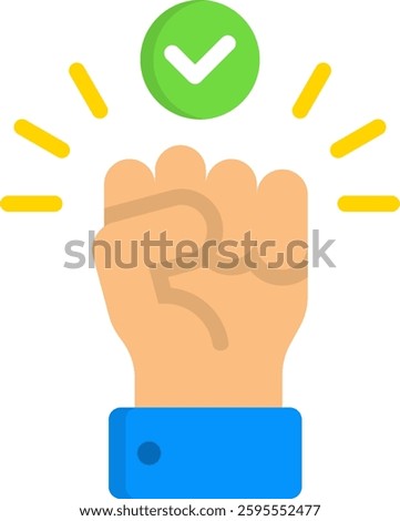 Motivation Icon Flat Vector Illustration