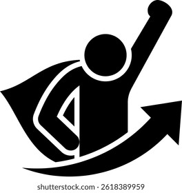 Motivation Icon Glyph Vector Illustration