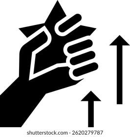 Motivation Icon Glyph Vector Illustration
