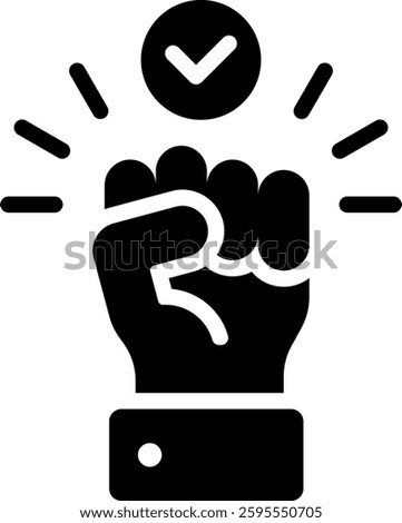 Motivation Icon Glyph Vector Illustration