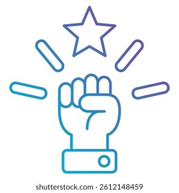 Motivation icon Gradient Fill style.