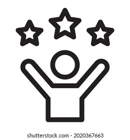 gráfico vectorial de ilustración de icono de motivación