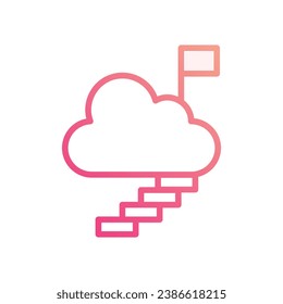Icono de motivación aísla la ilustración del material del vector de fondo blanco.