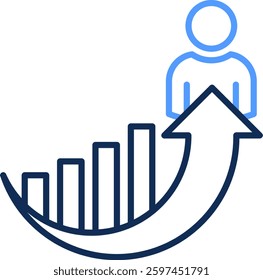 Motivation Icon Line Color Vector Illustration