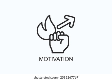 Motivation Icon Or Logo Isolated Illustration