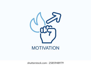 Motivation Icon Or Logo Isolated Illustration