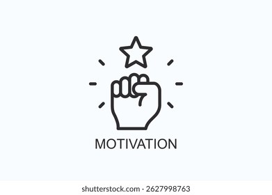 Motivation Icon Or Logo Isolated Vector Illustration