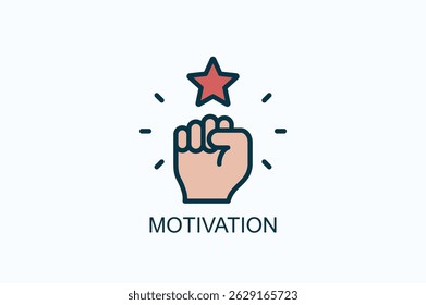 Ícone De Motivação Ou Ilustração De Vetor Isolada De Logotipo