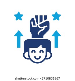 Icono de motivación Ilustración vectorial mixta
