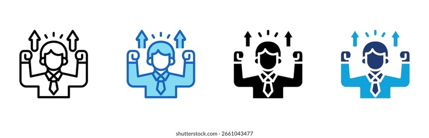 Motivation icon Multi Style Vector Illustration