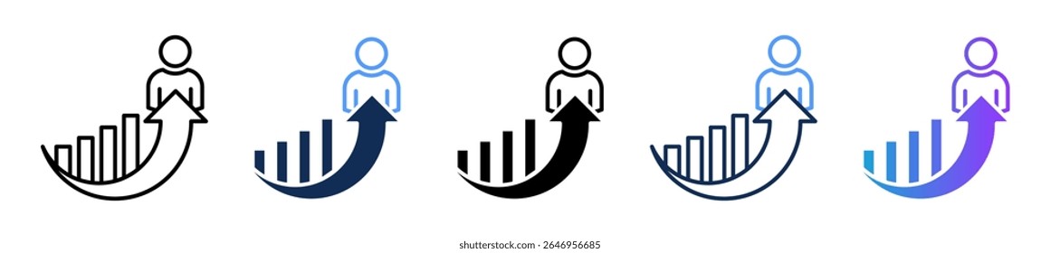 Icono de motivación Ilustración vectorial múltiple