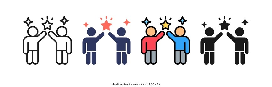 Motivation Icon Multiple Vector Illustration