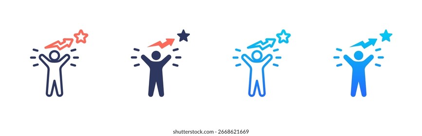 Paquete de iconos de motivación en varios estilos