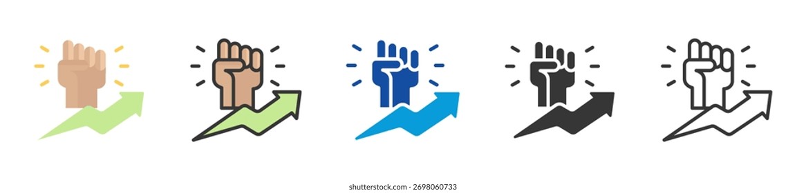 motivation icon set multi style various collection