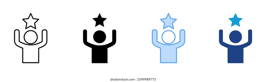 Motivation  Icon Set Multiple Style Collection