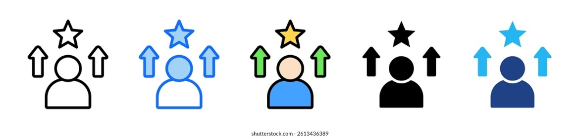 Motivation Icon Set Multiple Style Collection