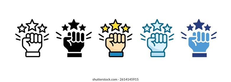 Motivation Icon Set Multiple Style Collection