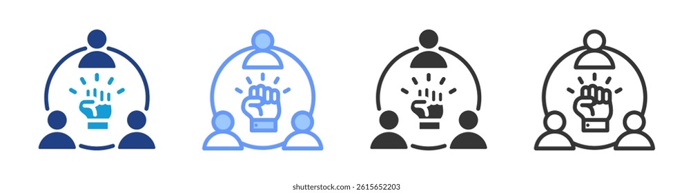 Motivation icon set multiple style collection