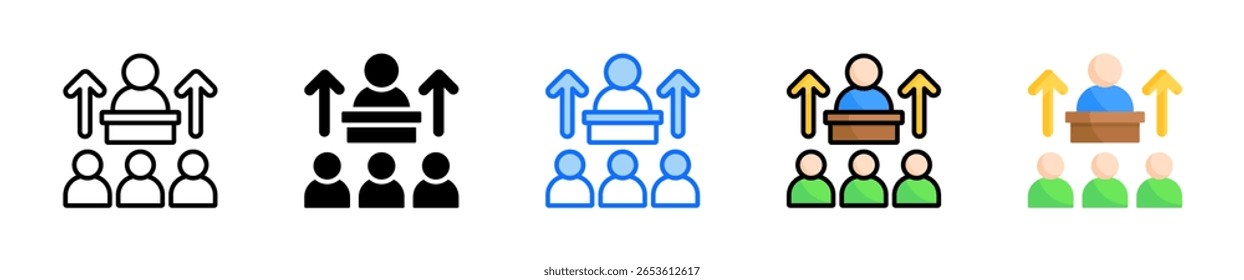 Motivation Icon Set Multiple Style Collection