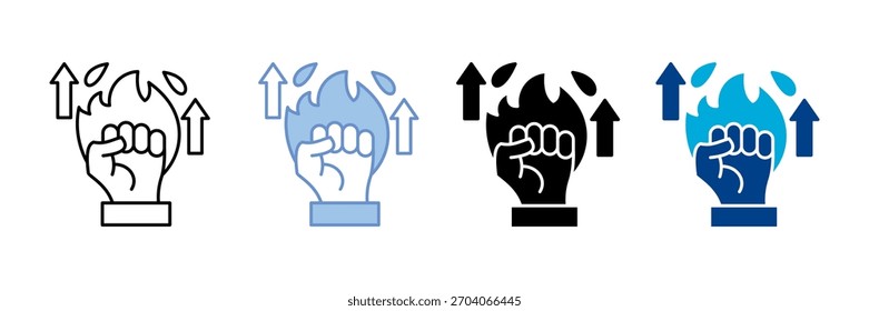 Motivation Icon Set Multiple Style Collection