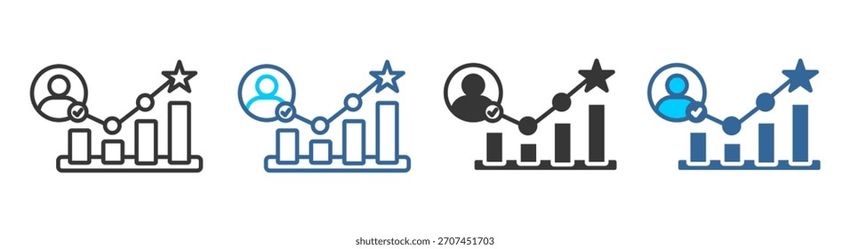 motivation icon set multiple style collection