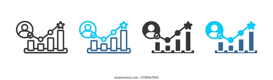 motivation icon set multiple style collection