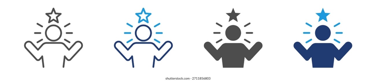 motivation icon set multiple style