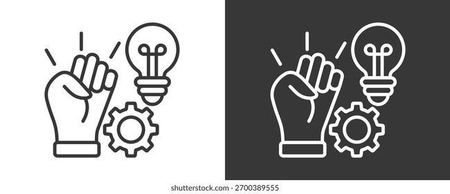 Motivation Icon Set Vector Collection Isolated In Black And White