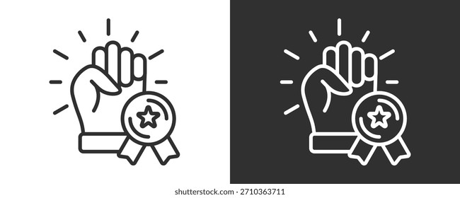 Motivation Icon Set Vector Collection Isolated In Black And White