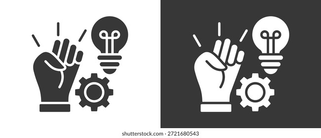 Motivation Icon Set Vector Collection Isolated In Black And White