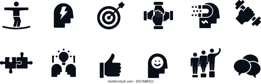 Motivation Icon Set vector design 