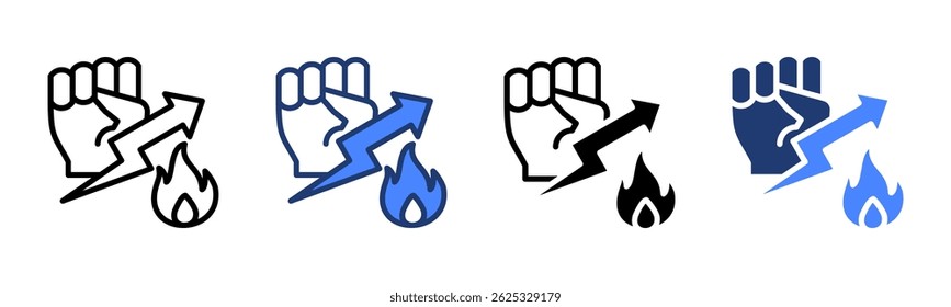 Motivation icon sheet multiple style collection
