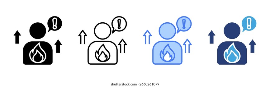 Ícone de motivação folha coleção de vários estilos