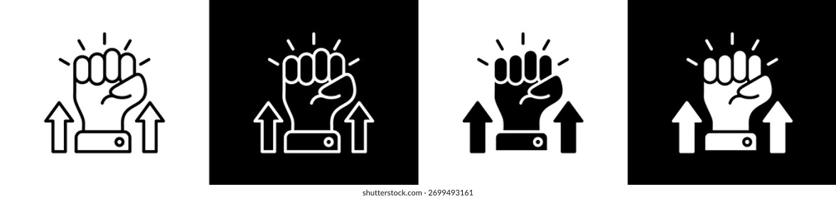 Icono de motivación colección de estilos múltiples