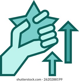 Motivation Icon Solid Vector Illustration