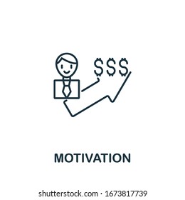 Motivation icon from teamwork collection. Simple line element Motivation symbol for templates, web design and infographics