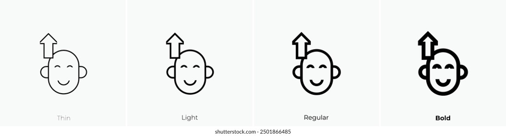 motivation icon. Thin, Light Regular And Bold style design isolated on white background