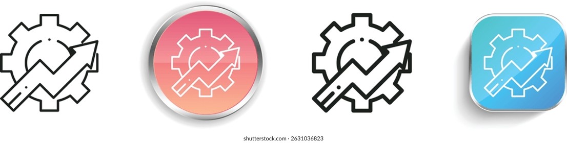 motivation icon. Thin Linear, Regular and Button Style Design Isolated On White Background