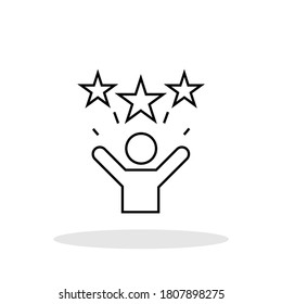 Motivation icon in trendy flat style. Motivate symbol for your web site design, logo, app, UI Vector EPS 10.	