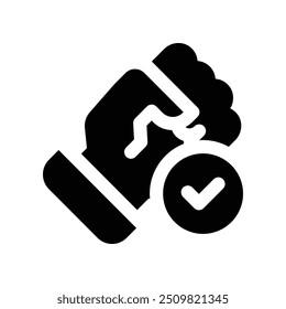 ícone motivation. ícone de glifo vetorial para o seu site, celular, apresentação e design de logotipo.