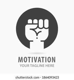 Icono de motivación. Ilustración vectorial aislada en blanco.
