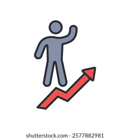 motivation icon. vector.Editable stroke.linear style sign for use web design,logo.Symbol illustration.