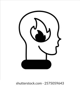 Motivation icon with white background vector stock illustration