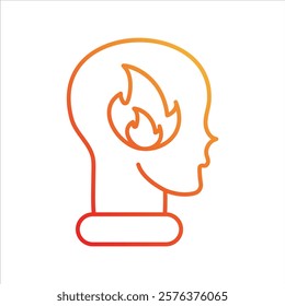 Motivation icon with white background vector stock illustration