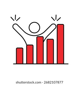 Icono de motivación con fondo blanco Vector Ilustración de stock