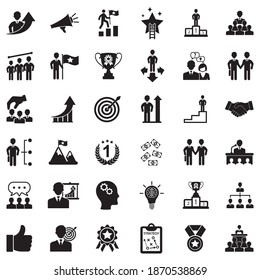 Motivation Icons Black Flat Design Vector Stock Vector (Royalty Free ...