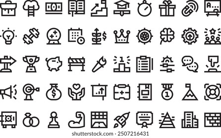 Motivation icons collection is a vector illustration with editable stroke.